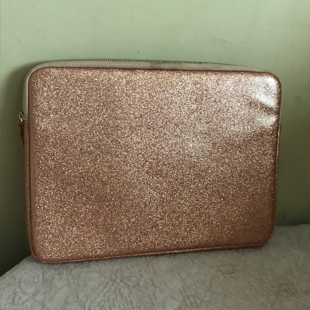 kate spade Rose Gold Glitter Laptop Sleeve - Picture 4 of 7